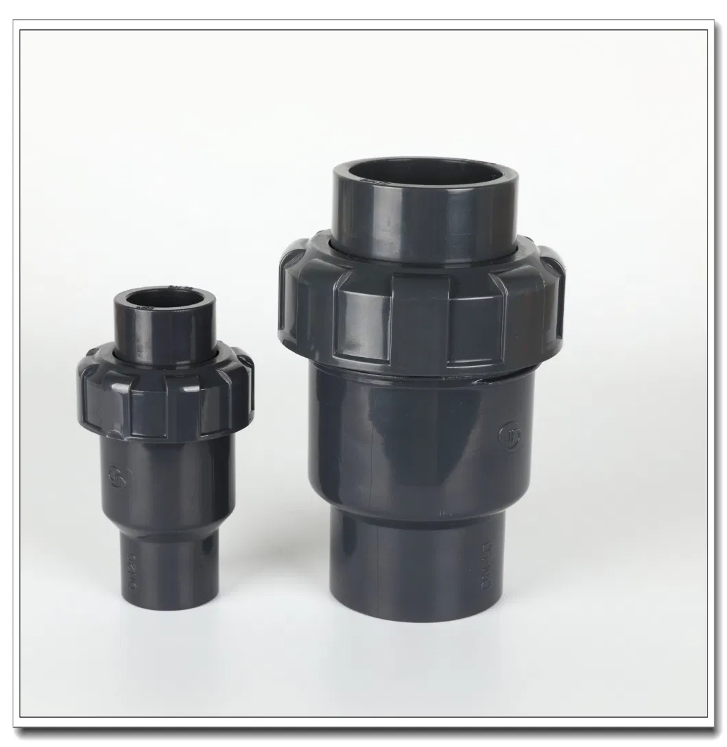 Factory Price High Quality Irrigation HDPE PE PP Compression Fittings PVC Ball Type Check Valve for Water Treatment