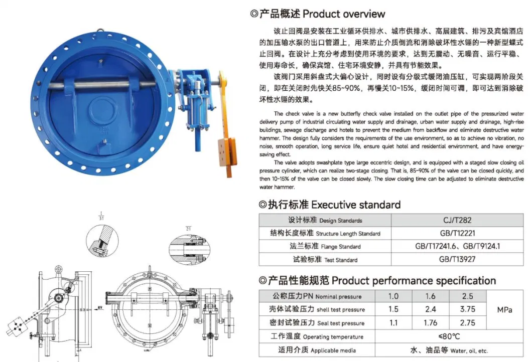 Jb/T/API58/En1226/BS6755 PVC Handle Ball Casting Iron Butterfly Valve or Check